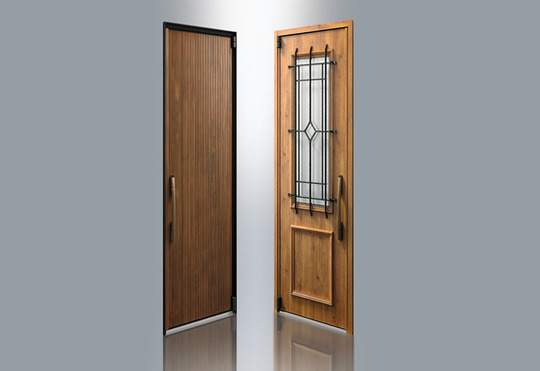 ドア サッシの交換 古い木製ドアをアルミ製のドアに交換 調布市リフォーム会社